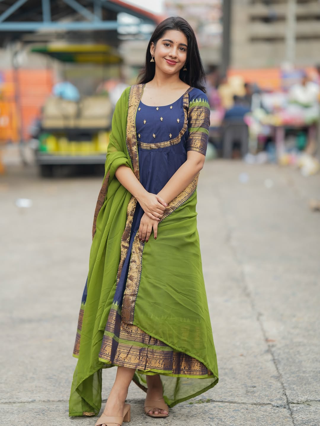 Kanchi Cotton Anarkali with Dupatta