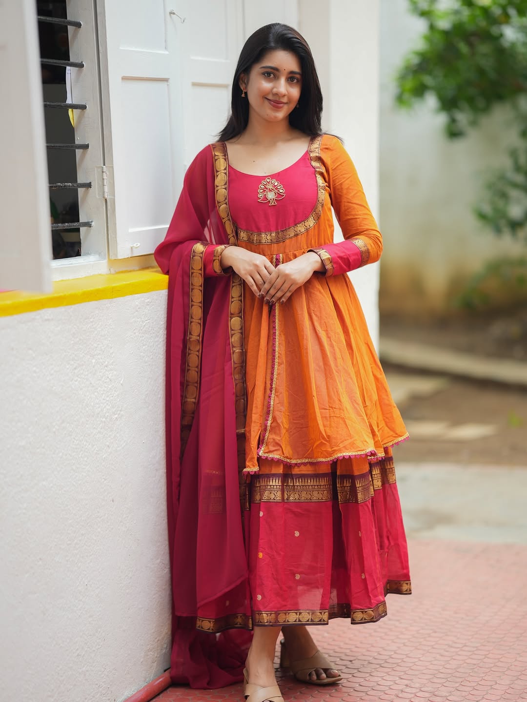 Janki Kanchi Cotton Anarkali with Dupatta