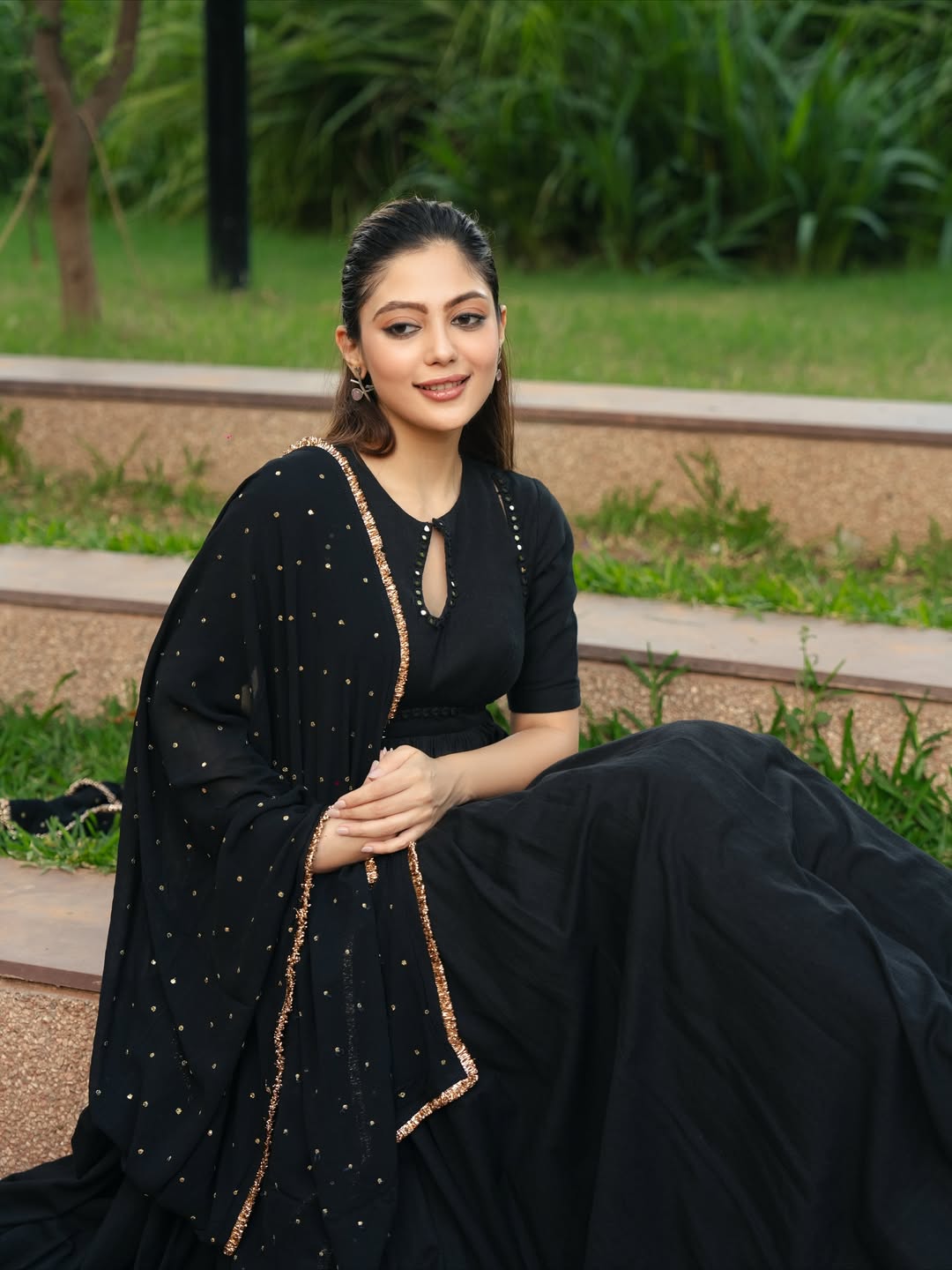 BLACK ANARKALI SET